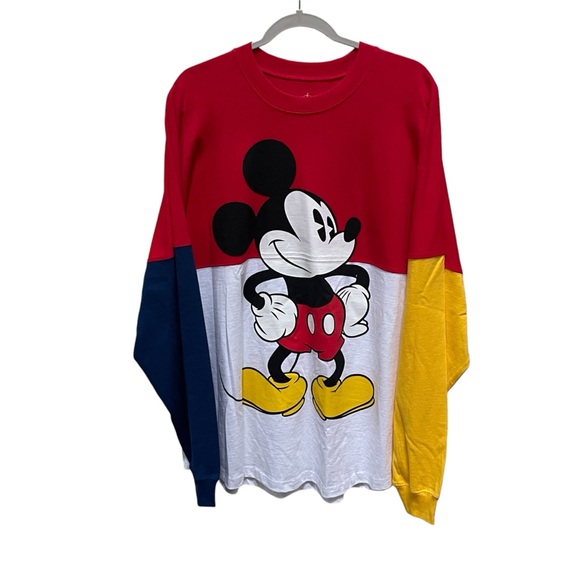 Disney Tops - RARE Mickey Mouse Collegiate Spirit Jersey 100% Cotton Size XL LIKE NEW